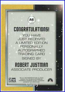 Star Trek The Original Series Season 1 Autograph Card A6 Robert Justman Producer