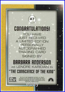 Star Trek The Original Series Season 1 Autograph Card A7 Barbara Anderson Lendre Star Trek The Original Series Season 1 Autograph Card A7 Barbara Anderson Lendre
