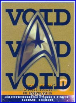 Star Trek The Original Series Season 1 Autograph Challenge Card Voided Star Trek The Original Series Season 1 Autograph Challenge Card Voided