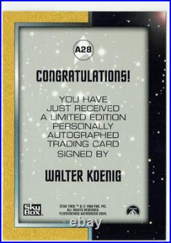 Star Trek The Original Series Season 2 Autograph Card A28 Walter Koenig Chekov Star Trek The Original Series Season 2 Autograph Card A28 Walter Koenig Chekov