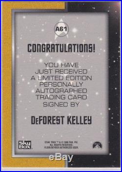 Star Trek The Original Series Season 3 A61 Deforest Kelley Dr. Mccoy Autograph