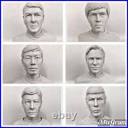 Star Trek The Original Series Set Of 6 Bust 3D Printed Models