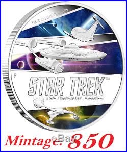 Star Trek The Original Series Ships 2018 2oz Silver Proof Coin Mintage 850