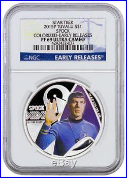 Star Trek The Original Series Spock 2015 1oz Silver Proof Coin Pf69 Ultra Cameo