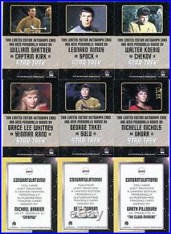 Star Trek The Original Series TOS Portfolio 20 Card Autograph Set Leonard Nimoy