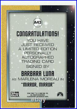 Star Trek The Original Series TOS Season 2 Autograph Card A43 Barbara Luna