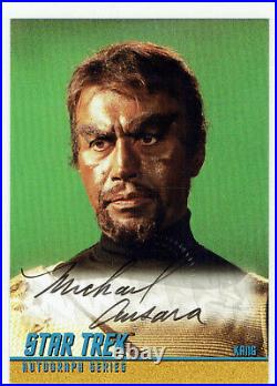 Star Trek The Original Series TOS Season 3 Autograph A72 Michael Ansara as Kang