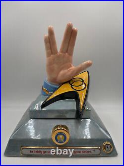 Star Trek The Original Series Vulcan Salute Cookie Jar. Treasure Craft 1996