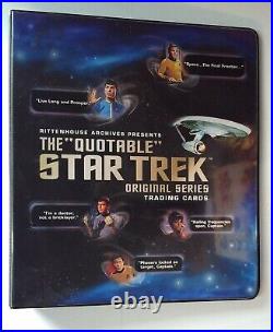 Star Trek The Quotable Star Trek Original Series Binder With Com Scott Cost Card