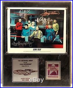 Star Trek ToS FULL-CAST Signed Shatner, Nimoy, Kelley, Doohan +3 8x10 withCoA
