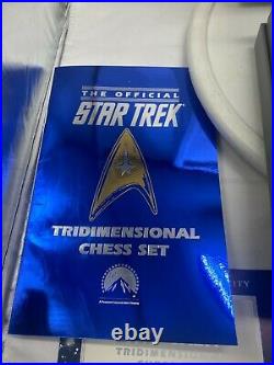 Star Trek Tri Dimensional Chess Set Franklin Mint Original 1994 Complete