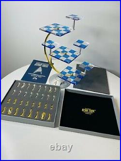 Star Trek Tri Dimensional Chess Set Franklin Mint Original Limited Edition 1994