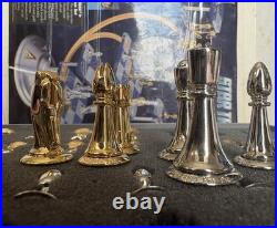 Star Trek Tridimensional Chess Set Franklin Mint Original Box Certificate
