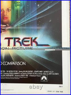 Star Trek US 1 Sheet Advance Original Film Poster 27x41 LINEN BACKED 1979