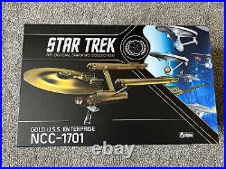 Star Trek USS Enterprise XL Gold TOS Eaglemoss Rare Limited Out Of Print OOP