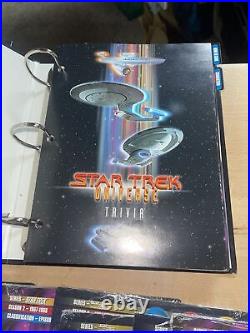 Star Trek Universe RARE COMPLETE SET 950 Pages 5 Binders With Bunch Sealed