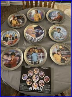 Star Trek VERY RARE Platinum Rim Plates- Complete Set #0159 Ernst WithCOAs