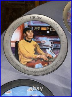 Star Trek VERY RARE Platinum Rim Plates- Complete Set #0159 Ernst WithCOAs