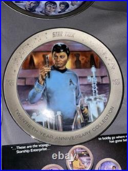 Star Trek VERY RARE Platinum Rim Plates- Complete Set #0159 Ernst WithCOAs