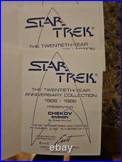 Star Trek VERY RARE Platinum Rim Plates- Complete Set #0159 Ernst WithCOAs