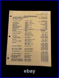 Star Trek VI 1991 Paramount Crew List Leonard Nimoy Greg Jein Film Rare Script Star Trek VI 1991 Paramount Crew List Leonard Nimoy Greg Jein Film Rare Script
