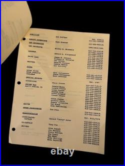 Star Trek VI 1991 Paramount Crew List Leonard Nimoy Greg Jein Film Rare Script Star Trek VI 1991 Paramount Crew List Leonard Nimoy Greg Jein Film Rare Script