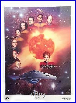 Star Trek Votager Lithograph signed by 5 Cast Members- Lightspeed (LHAU-P-04)