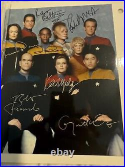 Star Trek Voyager Cast Autographed Signed 8x10 Original Rare Find Not A Reprint Star Trek Voyager Cast Autographed Signed 8x10 Original Rare Find Not A Reprint