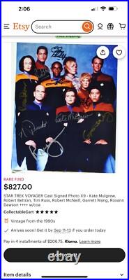 Star Trek Voyager Cast Autographed Signed 8x10 Original Rare Find Not A Reprint Star Trek Voyager Cast Autographed Signed 8x10 Original Rare Find Not A Reprint