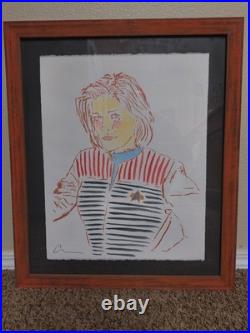 Star Trek Voyager Kate Mulgrew Original Art SIGNED by KM & Alec Egan 2015 FRAMED