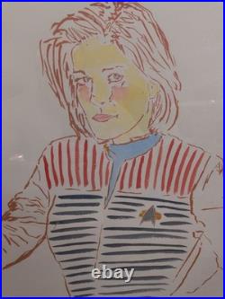 Star Trek Voyager Kate Mulgrew Original Art SIGNED by KM & Alec Egan 2015 FRAMED