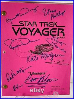 Star Trek Voyager Lifesigns Script HAND-SIGNED by the ENTIRE MAIN CAST withCOA