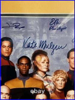 Star Trek Voyager Original Cast Signed Framed Photo Genuine Autographs