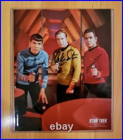Star Trek William Shatner/Leonard Nimoy/James Doohan Signed 8 X 10 Photo with COA