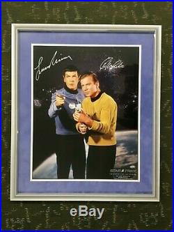 Star Trek William Shatner & Leonard Nimoy Signed 16x20 Photo CUSTOM FRAMED