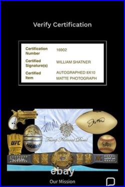 Star Trek William Shatner Signed 8x10 photo with COA