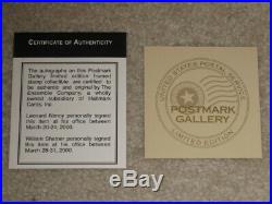 Star Trek William Shatner leonard Nimoy Autograph Framed Post Office COA
