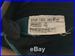 Star Trek original DR. Crusher uniform prop TNG COA screen used