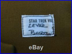 Star Trek original Geordi La Forge uniform LEVAR BURTON prop Generations COA