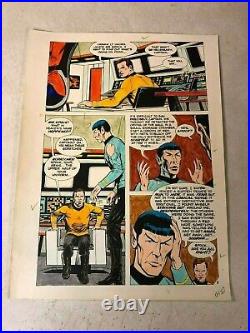 Star Trek original color guide ART 1975 Moauv SPOCK attacked by WAUL bridge KIRK