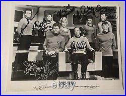 Star-trek Cast Signed 8x10 Bridge Photo