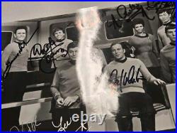 Star-trek Cast Signed 8x10 Bridge Photo