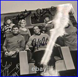 Star-trek Cast Signed 8x10 Bridge Photo