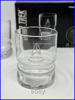 Super Rare Star Trek The Original Series U. S. S. Enterprose Glassware Set Of 4