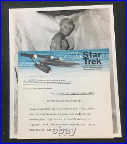 Super Rare! Star Trek Tv Show Dated 10/13/1966 Orig. Press Release Still Photo