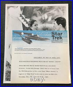 Super Rare! Star Trek Tv Show Dated 12/29/1966 Orig. Press Release Still Photo