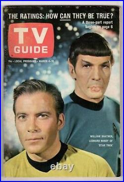 TV Guide Star Trek 1967 #727 William Shatner Leonard Nimoy 1st Cover