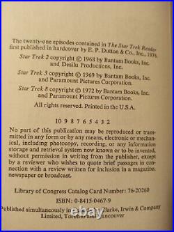 The Star Trek Reader Signed By (Mr Sulu) George Takei 1st ed 2nd print 1976