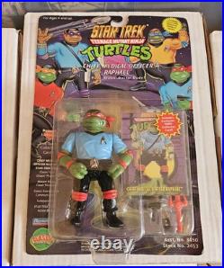 Tmnt Star Trek Leonardo, Ralph And Donatello Vintage Carded Tmnt Star Trek Leonardo, Ralph And Donatello Vintage Carded