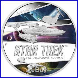 Tuvalu 2 Dollar 2018 Star Trek Ships Original Serie 2 Oz Silber PP